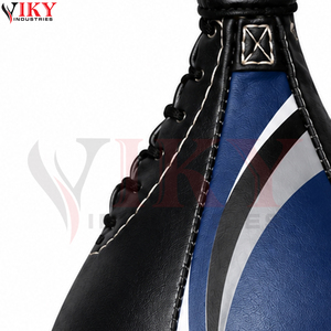 Ballon de frappe en forme de larme à imprimé graphique bleu et noir, sac de vitesse, sac de frappe réflexe pour MMA et boxe, équipement d'entraînement de gym, fournisseur - Product Image 3