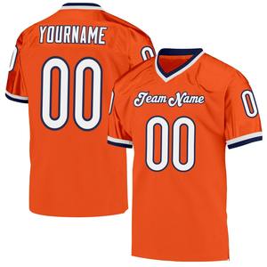 Custom American Football Jersey Men's V Neck Team Uniform Quick Dry Full Sublimation Sports Shirt OEM ODM Private Label Apparel - Product Image 1