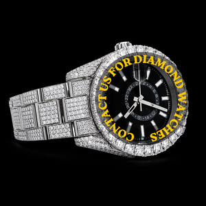 Montre Hip Hop Carrée à Quartz Ultra Luxe pour Homme, Cadran Chronographe Noir, Or Blanc, Diamant Moissanite, Style Tendance et Affaires - Product Image 2