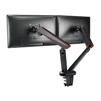 Soporte de Brazo para Monitor Dual para Juegos LDT39-C024, de Primera Calidad, con Abrazadera para Escritorio, Soporte VESA para PC, Compatible con la Mayoría de Pantallas de 17'' a 32''