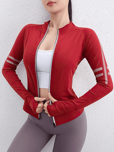 Female Long Sleeve Zip <b>Running</b> Sports <b>Jacket</b> - Product Image 2