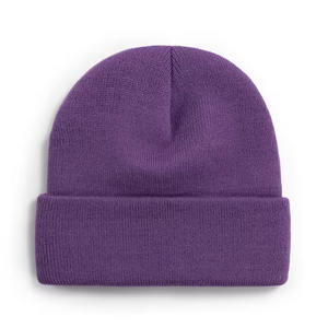 Custom Rubber Patch Logo Beanie Manufacturer Beanies Gorras Skull Cap Soft Cuffed Winter Warm Jacquard Elastic Knitted Hats - Product Image 1