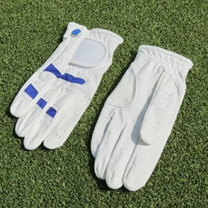 Gants de golf en cuir Cabretta de qualité supérieure pour droitiers, logo personnalisé, haut de gamme, respirants, pour sports de plein air, avec fermeture éclair - Product Image 4