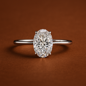 14K Solid Gold VVS Moissanite Oval Cut Solitaire Engagement <b>Ring</b> with IGI Certification for Wedding & Party Occasions Women <b>Men</b> - Product Image 3