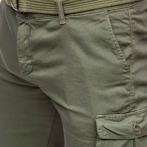 Men's Casual 100% Cotton <b>Canvas</b> Shorts Custom Logo Front Quick Dry Mid Waist Drawstring Closure Private Label Knitted 280g - Product Image 6