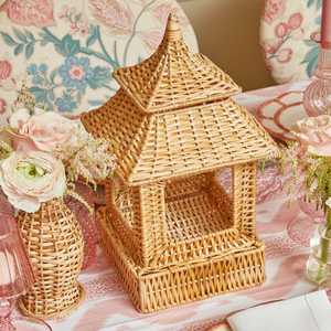 Lanterne de jardin en gros, lanterne décorative vintage rustique en rotin pour la décoration intérieure et extérieure - Product Image 3