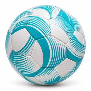 Balón de Fútbol ESTRELLA INTERNATIONAL, Color Turquesa Blanco con Patrón de Rayas Curvas, Talla 5, para Entrenamiento en Interiores/Exteriores, Ligero - Product Image 1