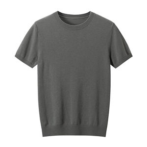 T-shirt d'été décontracté pour homme, col en V, coupe ajustée, couleur unie, séchage rapide, 260g, personnalisable avec logo, vente en gros - Product Image 2
