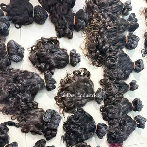 Cheveux naturels indiens bruts Remy bouclés pour bébés, non traités, alignés dans le sens des cuticules, provenant d'Inde - Product Image 2