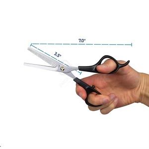 Ciseaux professionnels pour la perte de cheveux en acier inoxydable, ciseaux de barbier avec poignée antidérapante pour droitiers, outil de coupe de salon OEM - Product Image 4