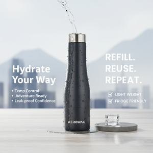 Advanced stainless <b>water</b> bottle reusable insulated drink <b>container</b> with flip sip cover ergonomic carry loop for active outdoor - Product Image 2