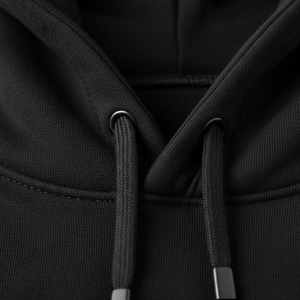 Sweat-shirt à capuche en molleton noir pour homme, coupe classique, décontracté, pour l'automne, tricoté, couleur unie, pull à capuche - Product Image 6