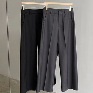Pantalones de Vestir de Cintura Alta para Mujer, Diseño de Crepé, Pantalones Casuales para Mujer, OEM ODM - Product Image 1