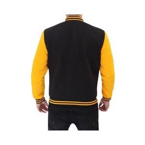 Customized <b>Fleece</b> Varsity <b>Jacket</b> With Tackle Twill Applique Customized <b>Fleece</b> Varsity <b>Jacket</b> With Tackle Twill Applique - Product Image 2