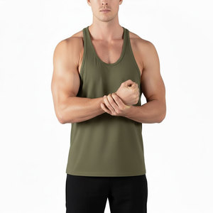 Débardeur stringer durable pour homme 100 % polyester respirant, extensible et flexible pour la musculation et les entraînements intenses - Product Image 1