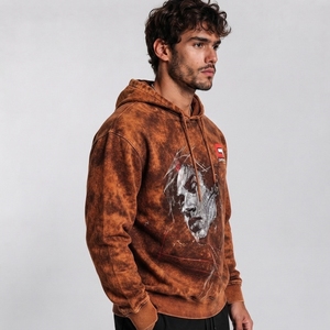 เสื้อฮู้ด Urban Men Acid Wash พรีเมียม ทรงหลวม สวมใส่สบาย พร้อมบริการผลิตโลโก้ตามสั่ง (OEM) และขายส่ง - Product Image 2