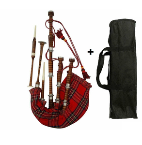High Quality <b>Musical</b> <b>Instruments</b> Handmade Highland Bagpipes Natural Wood Finish Custom Branding Solid Color Traditional Folk Bag - Product Image 1