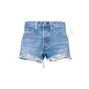 Shorts en jean pour femme de qualité supérieure, style décontracté et tendance, coupe taille haute, effet usé, collection mode été - Product Image 5
