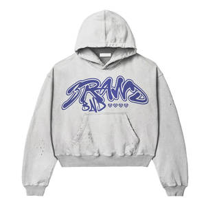 Conjunto de Sudadera de 2 Piezas con Diseño Personalizado Impreso en Toda la Superficie, Hecho de Felpa de Algodón, Estilo Deportivo, Efecto Desteñido por el Sol - Product Image 3