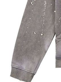 Sudaderas con Capucha de Invierno para Hombre, Estilo Brillante con Pedrería, 100% Algodón, Color Personalizado al por Mayor, Cómodas, Transpirables, Ecológicas, con Cierre - Product Image 4