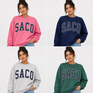 Sudadera Babson Oversize con Cuello Redondo, Negra con Estampado de Letras Verdes, Unisex, Informal, Tejida, 100% Algodón, para Otoño - Product Image 6