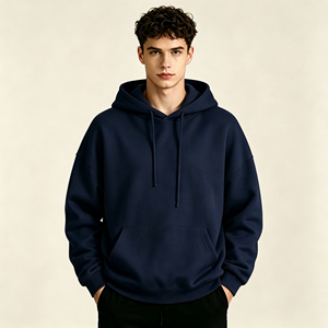 Sweat-shirt à capuche en coton pur pour homme, personnalisable avec logo OEM, coupe ample, décontracté, grande taille, streetwear, pull-over vierge - Product Image 3