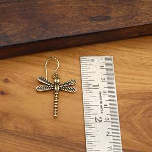 Wholesale Vintage <b>Gold</b> Dragonfly <b>Earrings</b> for Women, Brass Insect Drop <b>Earrings</b>, Boho Animal Jewelry, Fashion Hook <b>Dangle</b> - Product Image 2