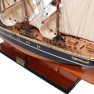 Maquette de bateau à voile Clipper Cutty Sark en bois peinte à la main, écologique, pour collectionneur nautique, cadeau de présentation 97Lx29Wx73H - Product Image 6