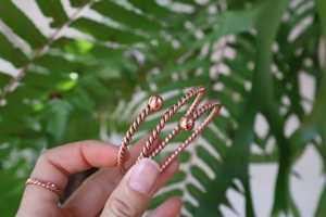 Belladec Handcrafted Twisted <b>Copper</b> Wrap Bracelet Adjustable Open Cuff Elegant Artisan Fashion Jewelry Vintage Pure <b>Copper</b> - Product Image 2