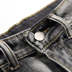 Shorts en jean délavé unisexe coupe ample style streetwear vintage en coton pour la vente en gros - Product Image 5