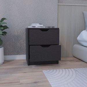 Comodino Houma a due cassetti di Depot E Shop, colore nero - Product Image 2