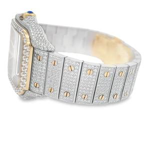 Montre automatique de luxe classique de qualité supérieure avec cadran en moissanite VVS, entièrement sertie de pierres, style hip-hop - Product Image 2