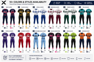 Ensemble d'uniformes de softball personnalisés pour femmes Titans, bleu marine et rose, sublimés, anti-humidité, ajustés, manches courtes, toutes saisons, adulte - Product Image 2