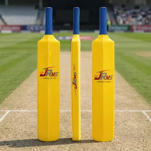 Bate de Cricket de Plástico Amarillo JRMS Industries, Bate de Práctica Deportiva Duradero para Interiores - Product Image 3
