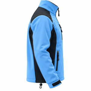 Custom <b>Men's</b> Waterproof Softshell <b>Jacket</b> Windproof Stand Collar <b>Fleece</b> <b>Lined</b> Best Selling Outdoor Casual Coat OEM Manufacturer - Product Image 3