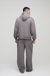 Conjuntos Casuales Estampados de Dos Piezas 100% Algodón 2025, Sudaderas con Capucha Extra Grandes, Pantalones Deportivos, Conjuntos Deportivos Cálidos de Otoño Invierno para Hombre - Product Image 3