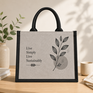 AMANI <b>Medium</b> <b>Size</b> Jute Tote <b>Bag</b> with Hand Length Handle Eco-Friendly Burlap Grocery Shopping <b>Bag</b> - Product Image 5
