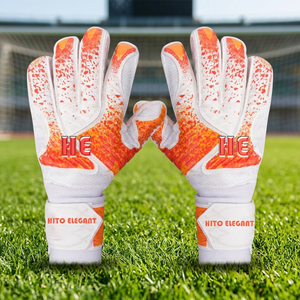 Gants de gardien de but professionnels entièrement neufs avec logo personnalisé, paume en latex à forte adhérence, protection des doigts, fabrication OEM, respirabilité - Product Image 3