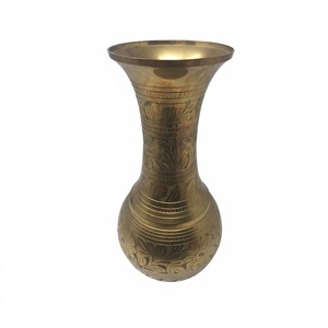 Jarrón de Flores de Latón Duradero y Ecológico de Estilo Bohemio, Diseño Tallado a Mano, Maceta Decorativa Personalizada para Piso a Precios Razonables - Product Image 3
