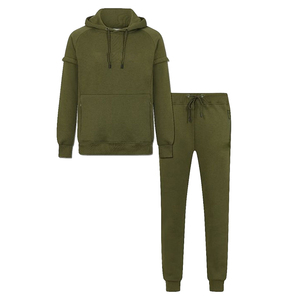 Conjunto Deportivo Informal para Hombre, Transpirable y Cómodo, Talla Grande, con Capucha, 100% Algodón, para Correr - Product Image 1