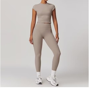 Low MOQ Women High Quality Solid Color Full Length Yoga Leggings For High Waist Seamless Soft Fitness Comfort Tight Breathable - Product Image 2