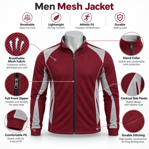 Veste en mesh premium pour homme, offrant un matériau en mesh doux, une coupe confortable et une ventilation fiable pour l'entraînement, la remise en forme et la vie active. - Product Image 6