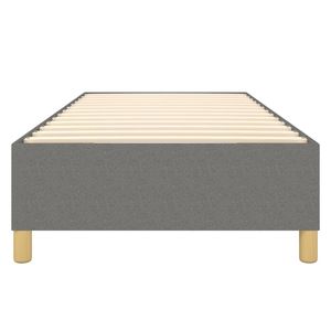 Cadre de lit en contreplaqué polyester gris foncé, taille twin, rembourré, produit en bois d'ingénierie - Product Image 5