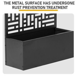 Fioriera da Giardino in Metallo Alta 70 Pollici con Traliccio per Piante Rampicanti e Ortaggi, Recinzione e Cancello - Product Image 4