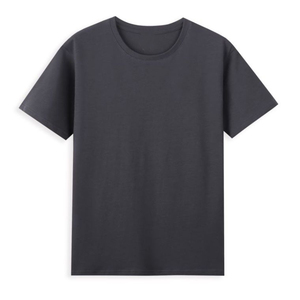 Camiseta de Algodón de Manga Corta Verde Lisa para Hombre, Corte Regular, Cuello Redondo, Estilo Casual, Color Sólido, Tejido Jersey - Product Image 3