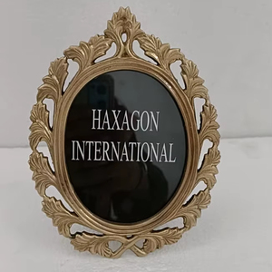 กรอบรูปทองเหลืองเป็นมิตรกับสิ่งแวดล้อมกรอบรูปวินเทจเครื่องประดับสวยงามสำหรับตกแต่งบ้านของขวัญ - Product Image 4