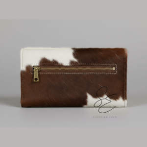 Cartera de mano de cuero genuino con cremallera y grabado floral hecho a mano estilo vaquera occidental para mujer, OEM ODM personalizado - Product Image 5