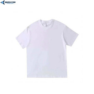 Men's Light Blue Short Sleeve O-Neck Cotton T-Shirt Regular Fit Casual Jersey Knitted Solid Color Plain Dyed - Product Image 5