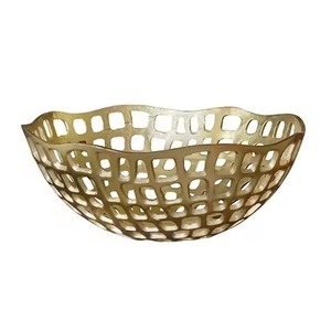 Bol de service en aluminium émaillé à motif floral, artisanat métallique, plat de service pour fruits, plateaux pour la salle à manger, MOQ 50 pièces - Product Image 6