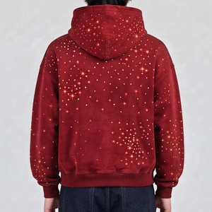 New Arrival Most Popular Customized Size Men <b>Rhinestone</b> Hoodie High Quality Custom Logo Men Pullover <b>Rhinestone</b> <b>Hoodies</b> - Product Image 2